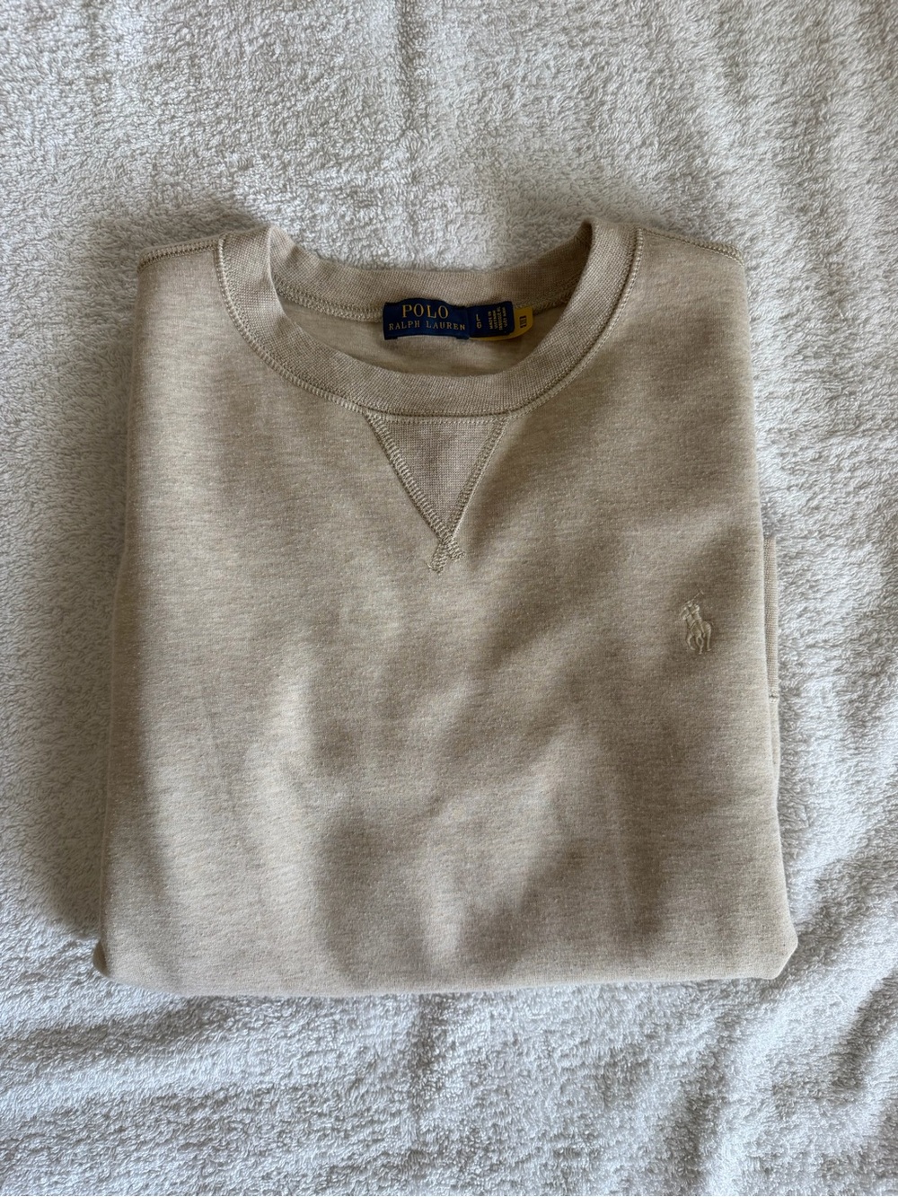 Polo by Ralph Lauren womens Crewneck Sweatshirt - Tan - Picture 3 of 3